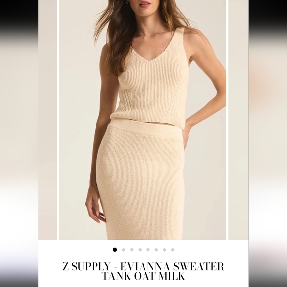 Z Supply Tops - Z Supply White Knit Tank Top